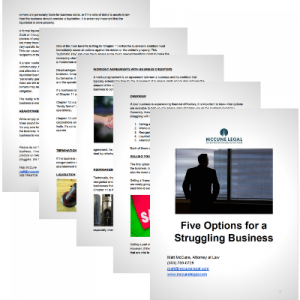 Five Options for a Struggling Business Five Options for a Business Struggling with Debt